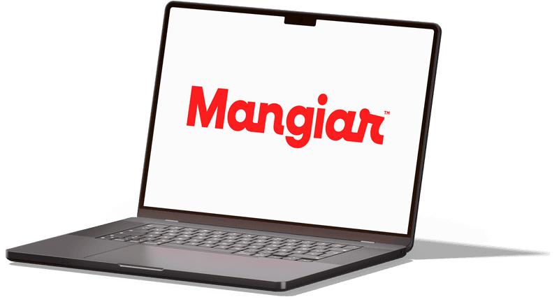 Laptop con la pantalla abierta mostrando las funcionalidades de la plataforma.